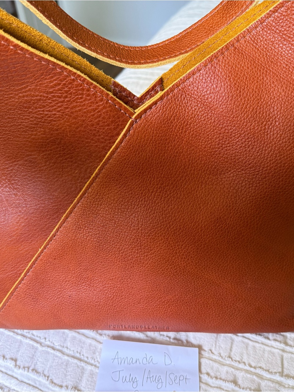 NWOT Portland Leather Goods Oversized Naomi in Sienna - Picture 7 of 7